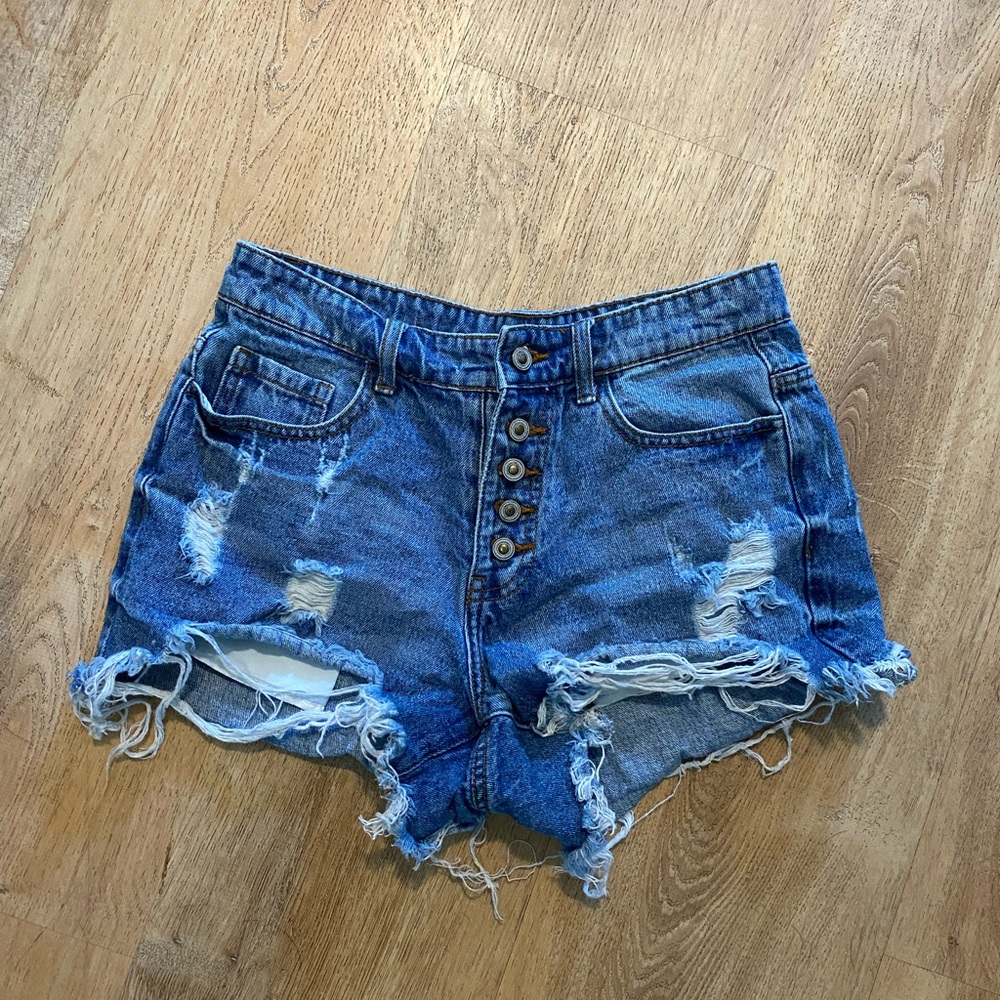 Button up Jean shorts